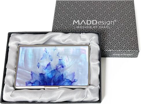 حافظة بطاقات العمل من MADDesign مصنوعة من عرق اللؤلؤ (زهرة أرجوانية) in Saudi Arabia
