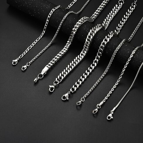 CLASICOMIS 8 قطع أساور ذهبية للرجال، مجموعة مجوهرات سوار من الفولاذ المقاوم للصدأ للرجال in Kuwait