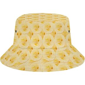 Food Pattern Sun Hat for Summer Travel Beach Packable Casual Cap for Women Men Unisex