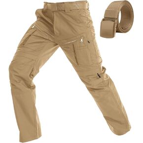 SDYSM Cargo Pants for Men Stretch Tactical Pants Durable Ripstop Military Outdoor Hiking Work Pants Combat Casual Trousers