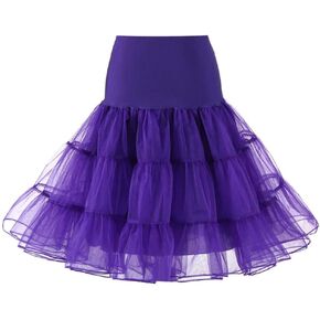 KWBCM Women's 50s Vintage Petticoat Rockabilly Tutu Skirts Crinoline Slips Underskirt