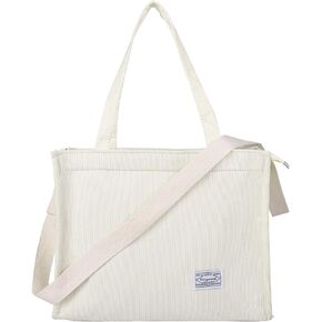 Stylish Corduroy Tote Bag for Women,Zip Crossbody Bag Satchel Handbag,Girls Shoulder Bag Hobo Bag Everyday Tote Bag in Kuwait