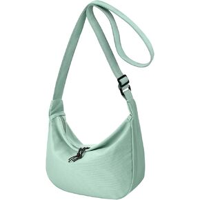 Crossbody Bag for Women Small Crescent Bag with Adjustable Strap Nylon Hobo Shoulder Bag Handbag for School Travel Work in Saudi Arabia