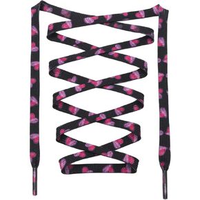 DANHUA Colored Flat Shoe laces: 2 Pair Heart Printed Shoelaces for Sneakers boot in Kuwait