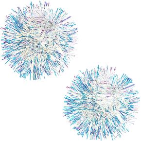 Eilova Orityle Rave Pasties Adhesive Breast Petal Pasty Holographic Fluffy Fringe Pasties Nipple Covers Rave Breast Stickers Bra Pad Silver in Saudi Arabia