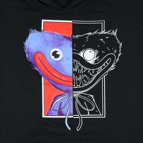 Mad Engine Poppy Playtime Boys' Huggy Split Face Jumpscare Pullover Hoodie in Saudi Arabia