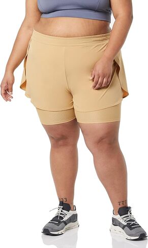 Amazon Essentials Women's Stretch Woven Double Layered Running Short in Saudi Arabia
