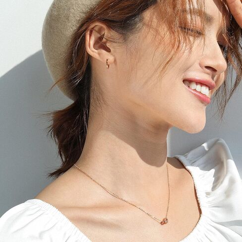 CHOW SANG SANG Delicate Gold 18K Rose Gold Intertwined Hoops, Hoops Earring Necklace for Women and Girls 91979N 91979E 91978E in Saudi Arabia