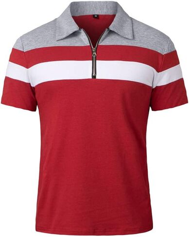 قمصان بولو NAVEKULL للرجال بأكمام قصيرة وطويلة، قميص كاجوال بياقة بسحاب 1/4 in Kuwait