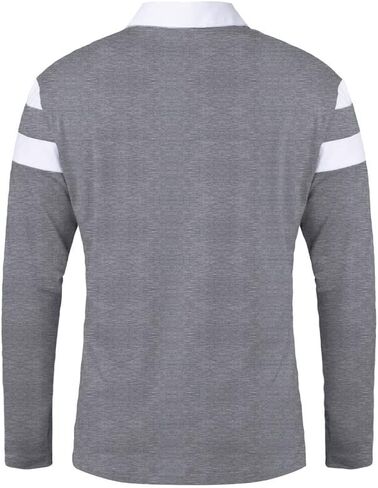 قمصان بولو NAVEKULL للرجال بأكمام قصيرة وطويلة، قميص كاجوال بياقة بسحاب 1/4 in Kuwait