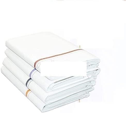 Bolbom 100% مزيج من القطن الأزرق، حواف بيضاء وذهبية، Dhoti، Lungi، Veshti للرجال، ملابس تقليدية للبوجا والطقوس in Kuwait