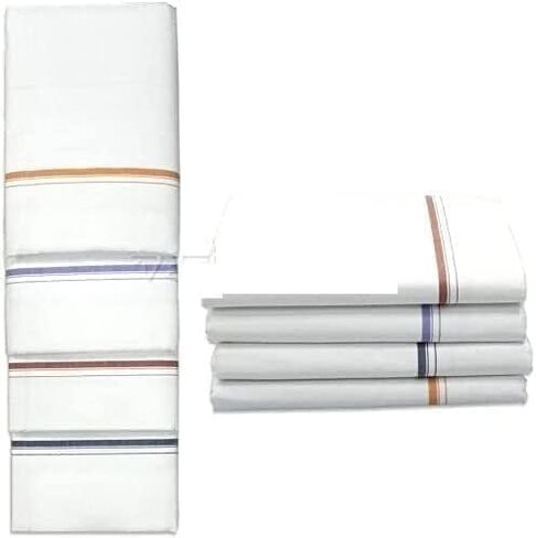 Bolbom 100% مزيج من القطن الأزرق، حواف بيضاء وذهبية، Dhoti، Lungi، Veshti للرجال، ملابس تقليدية للبوجا والطقوس in Kuwait