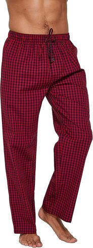 YINC Men's Woven Sleep Pajama Pant Poplin Lounge Pants with Pockets in Saudi Arabia