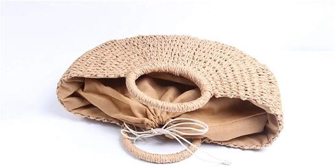 Straw Bag Womens Handbag Handwoven Large Straw Beach Tote Bag Hobo Summer Beach bag Straw Purse in Kuwait