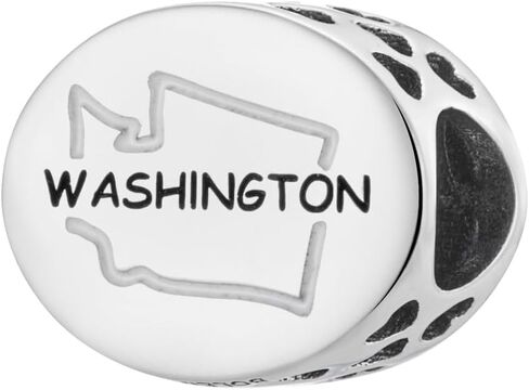 USA States Symbols 925 Sterling Silver Charm Bead For Pandora & Similar Charm Bracelets or Necklaces in Saudi Arabia