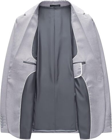 MOGU Mens 3 Piece Dress Suit Slim Fit One Button Side Vents Tuxedo in Kuwait