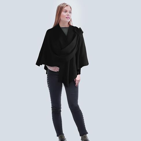 سترة نسائية Liitrsh كبيرة متقاطعة من الأمام محبوكة سترة ملفوفة علوية للخريف والشتاء شالات أنيقة فستان الحفلات الموسيقية in Saudi Arabia