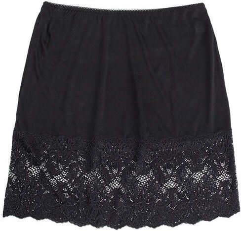 LingDooo Women Pure Silk Smooth Soft Lace Underwear Skirt Home Sleepwear Half-Slip Nightwear in Saudi Arabia