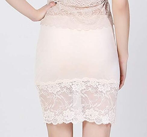 LingDooo Women Pure Silk Smooth Soft Lace Underwear Skirt Home Sleepwear Half-Slip Nightwear in Saudi Arabia