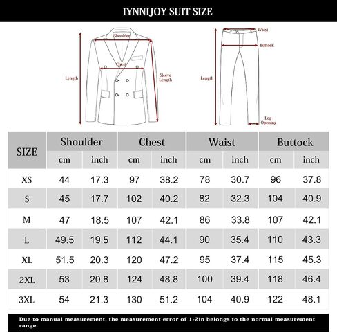 Iynnijoy Mens Plaid Suit Double Breasted Slim Fit 2-Piece Formal Jacket Tux Pants for Prom Wedding Party in Saudi Arabia