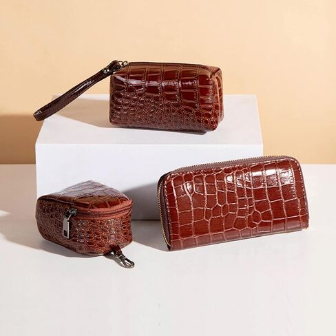 6pcs Set Vintage Backpack Purse for Women Travel Daypack Handbag and Purse Large Tote Shoulder Bags Leather Satchel Bag in Kuwait