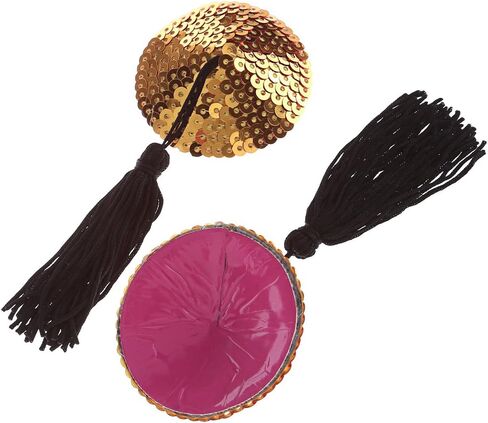 Ayliss® Sequin Lingerie Tassel Breast Bra Stickers Nipple Covers-Gold in Saudi Arabia