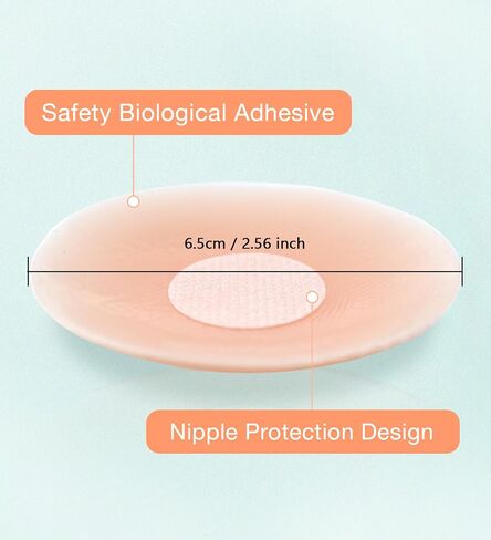 Kmytrze 2 Pairs Silicone Nipple Covers Reusable Sticky Breast Petals Lift Pasties Invisible Adhesive Backless Bra in Saudi Arabia