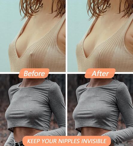 Kmytrze 2 Pairs Silicone Nipple Covers Reusable Sticky Breast Petals Lift Pasties Invisible Adhesive Backless Bra in Saudi Arabia