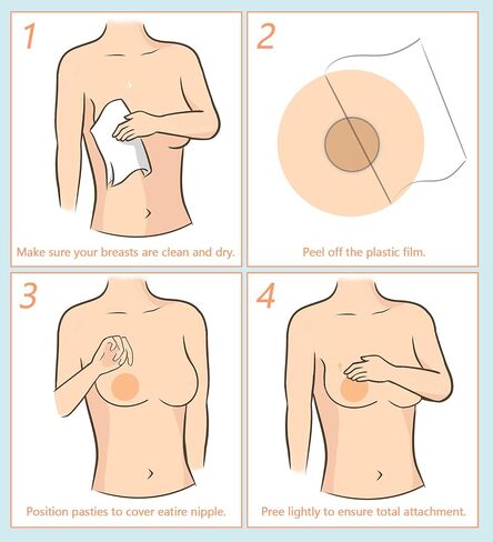 Kmytrze 2 Pairs Silicone Nipple Covers Reusable Sticky Breast Petals Lift Pasties Invisible Adhesive Backless Bra in Saudi Arabia