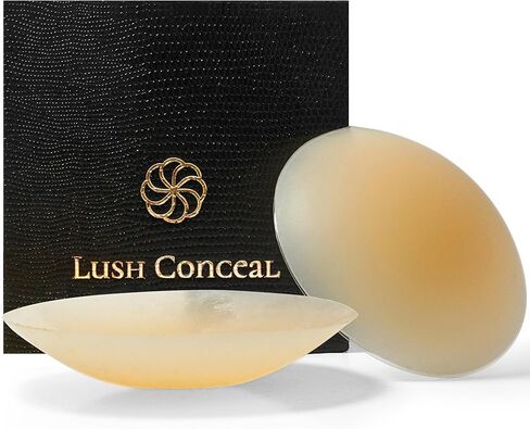 غطاء حلمة مخفي من Lush - فطائر سيليكون لاصقة مضادة للحساسية - حمالة صدر بدون حمالات - بتلات الحلمة - قابلة لإعادة الاستخدام، مع صندوق سفر in Saudi Arabia