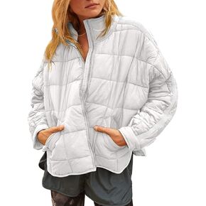 Kissonic Women's Lightweight Puffer Jackets Long Sleeve Packable Down Coat Short Outwear