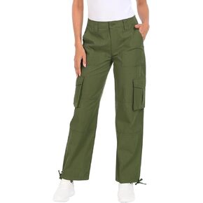 HDE Women's Cargo Pants High Waisted Baggy Y2K Streetwear Pant with 6 Pockets