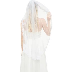 الحجاب الزفاف حزب الكونغ فو 1 الطبقة الدانتيل الحجاب الزفاف مع مشط الحجاب الزفاف in Kuwait