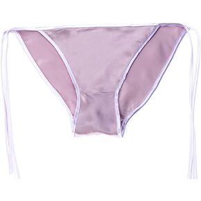 Farlenoyar Women 100% Silk Smooth String Bikini Briefs Ties Sexy Underwear Adjustable Waist in Kuwait