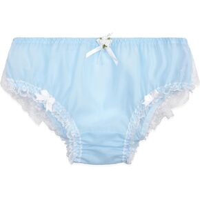 Satini Women's Sheer Frilly Sissy Soft Lace Knickers Briefs Panties