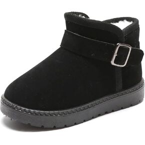 DADAWEN Baby's Boy's Girl's Toddler Fashion Cute Waterproof Outdoor Fur Lining Non-Slip Warm Snow Boots