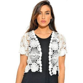 Just Love Bolero Shrug Floral Crochet Women Cardigan in Kuwait
