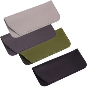 GSHLLO 4 PCS PU Leather Slip in Glasses Eyeglasses Case Soft Glasses Sleeve Pouch Spectacles Bag for Women Men in Saudi Arabia