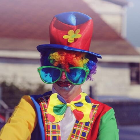 jojofuny مهرج ربطة العنق البولكا نقطة الزخرفية Bowknot متعدد الألوان دور اللعب طوق تأثيري حلي يتوهم الملحقات لأداء حفلة تنكرية in Kuwait