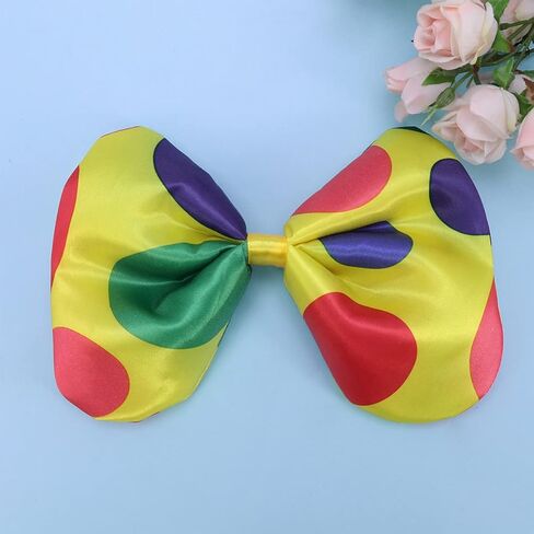 jojofuny مهرج ربطة العنق البولكا نقطة الزخرفية Bowknot متعدد الألوان دور اللعب طوق تأثيري حلي يتوهم الملحقات لأداء حفلة تنكرية in Kuwait
