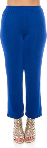 Jostar Women's Elastic Waist Pants – Pull On Stretch Basic Soft Casual Trouser in Saudi Arabia