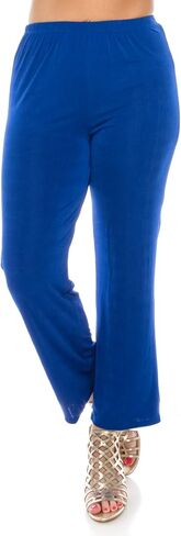 Jostar Women's Elastic Waist Pants – Pull On Stretch Basic Soft Casual Trouser in Saudi Arabia