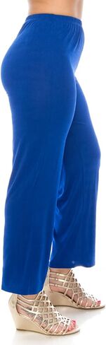 Jostar Women's Elastic Waist Pants – Pull On Stretch Basic Soft Casual Trouser in Saudi Arabia