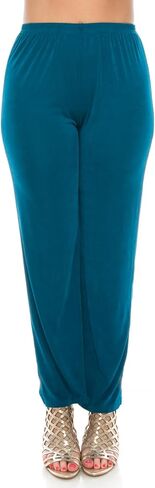 Jostar Women's Elastic Waist Pants – Pull On Stretch Basic Soft Casual Trouser in Saudi Arabia
