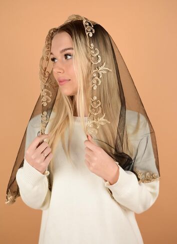 Maria Veils Catholic Mantilla Mass Infinity Veil Church Lace Veil Spanish Chapel Mass Head Covering Veil Long in Saudi Arabia