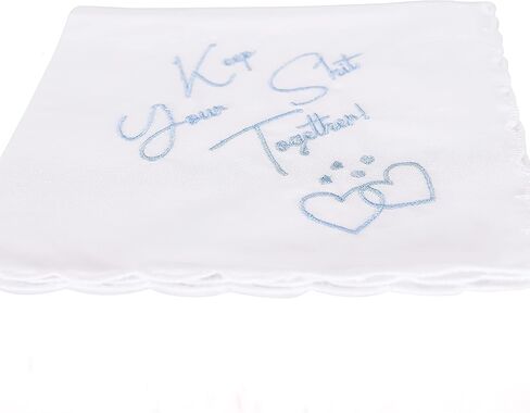 Keep Your Shit Together Wedding Handkerchief in Blue- Something Blue Bridal Keepsake Bride Mother in Saudi Arabia