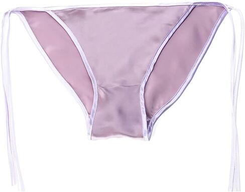Farlenoyar Women 100% Silk Smooth String Bikini Briefs Ties Sexy Underwear Adjustable Waist in Kuwait
