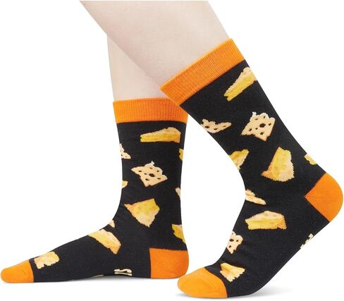 HAPPYPOP Cheese Socks Men Women, Funny Cheese Gifts Cheese Lovers Gifts, Food Socks in Kuwait