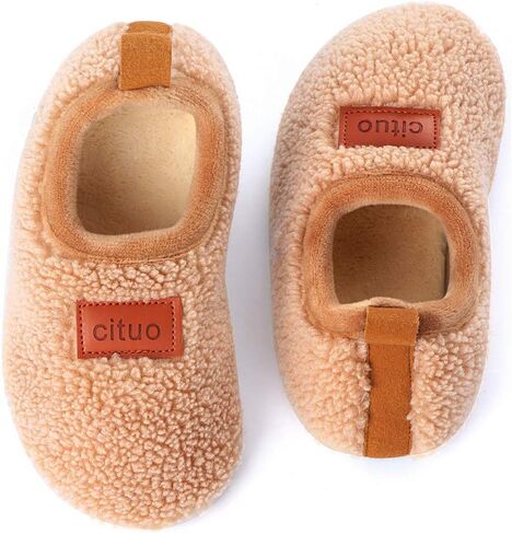 شباشب منزل للأطفال من دريم بريدج مضادة للانزلاق، مبطنة بالصوف الناعم، أحذية شتوية دافئة مضادة للانزلاق بنعل مطاطي للاستخدام الداخلي والخارجي لغرفة النوم للفتيات والفتيان in Kuwait