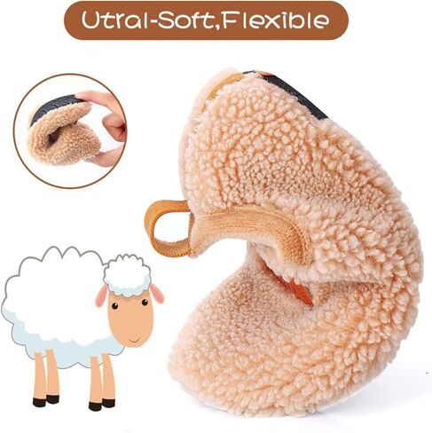 شباشب منزل للأطفال من دريم بريدج مضادة للانزلاق، مبطنة بالصوف الناعم، أحذية شتوية دافئة مضادة للانزلاق بنعل مطاطي للاستخدام الداخلي والخارجي لغرفة النوم للفتيات والفتيان in Kuwait